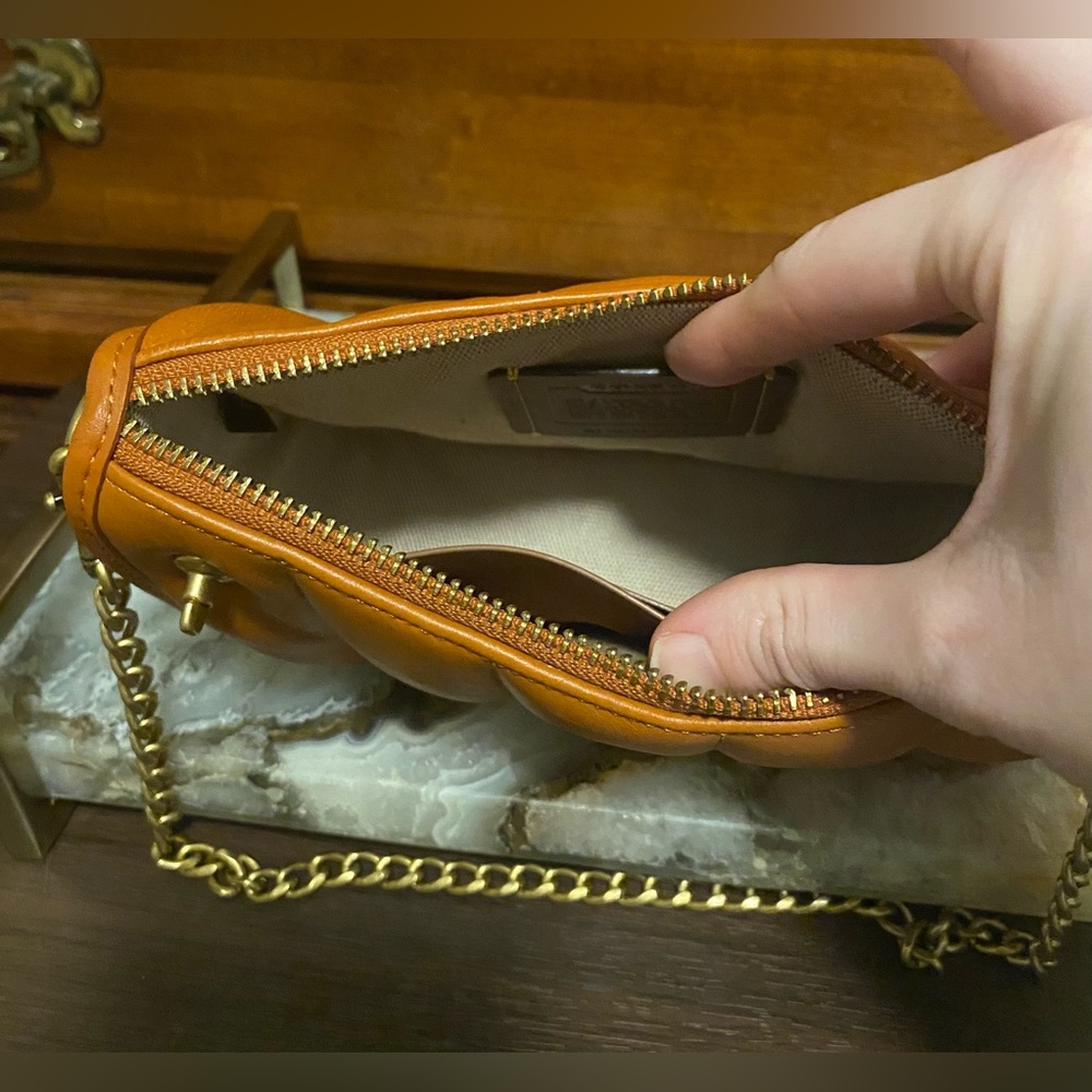Coach Tan Leather Shoulder Bag - Picture 7 of 12